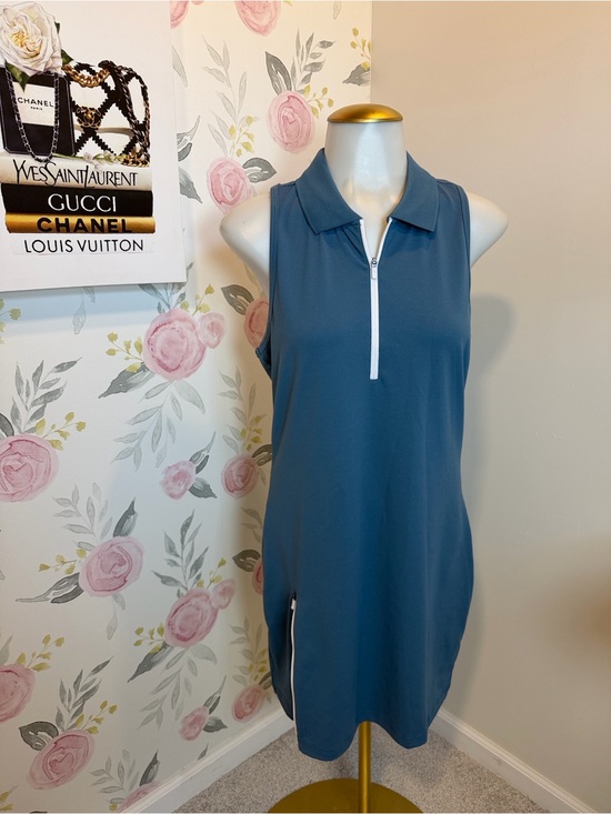 Hiverlay Dresses & Skirts - HIVERLAY Golf Sleeveless Mock Neck Active Top in Dusty Teal
